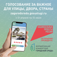 Федеральный проект «Формирование комфортной городской среды» Голосование 
